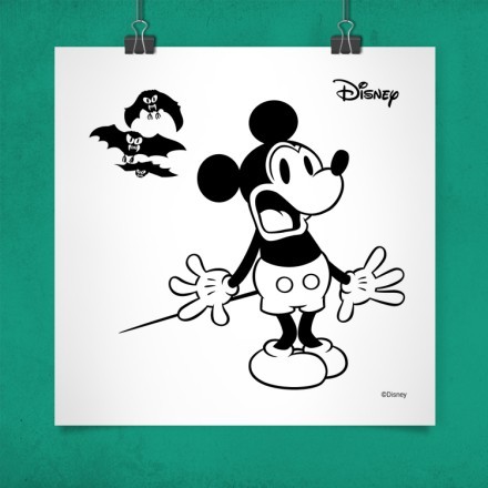 Vintage Mickey and bats! Πόστερ