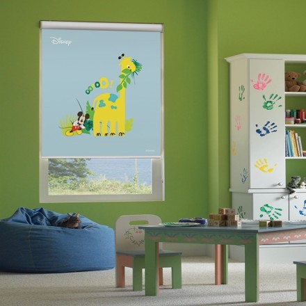 Mickey Mouse με μια καμηλοπάρδαλη Ρολοκουρτίνα - Ρόλερ Σκίασης