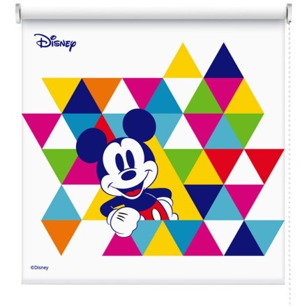 Mickey Mouse με πολύχρωμο τριγωνικό φόντο