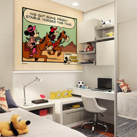 Mickey & Minnie Mouse με άλογα στην άγρια φύση Ρολοκουρτίνα - Ρόλερ Σκίασης