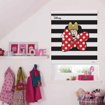 Η Minnie Mouse κρύβεται πίσω από τον μεγάλο φιόγκο της Ρολοκουρτίνα - Ρόλερ Σκίασης