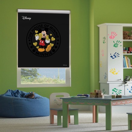 Mickey Mouse κρατάει καρδούλες Ρολοκουρτίνα - Ρόλερ Σκίασης