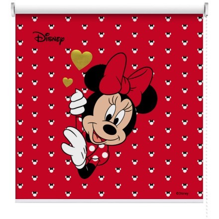 Minnie Mouse, με κόκκινο φόντο