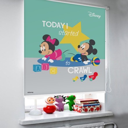 Today i started to crawl, Minnie & Mickey Mouse
