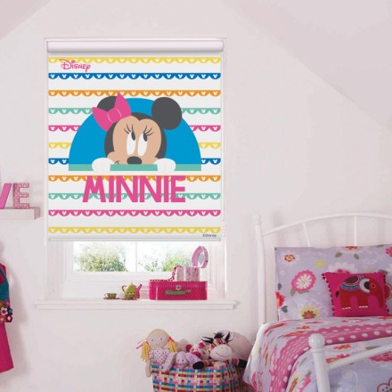 Minnie Mouse with stripes Ρολοκουρτίνα - Ρόλερ Σκίασης
