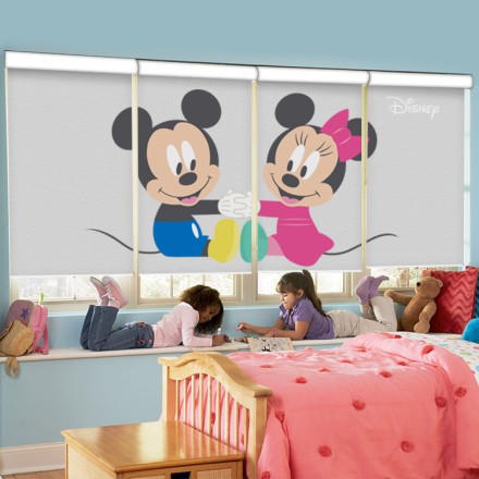 Mickey & Minnie Mouse are playing together! Ρολοκουρτίνα - Ρόλερ Σκίασης