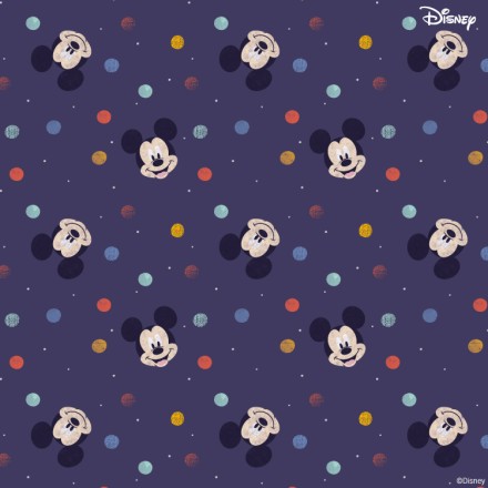 Mickey Mouse is smiling