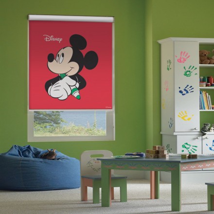 Mickey Mouse with a pencil Ρολοκουρτίνα - Ρόλερ Σκίασης