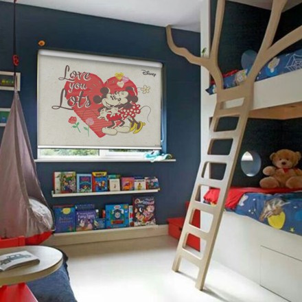 Love you a lot, Mickey & Minnie Mouse Ρολοκουρτίνα - Ρόλερ Σκίασης