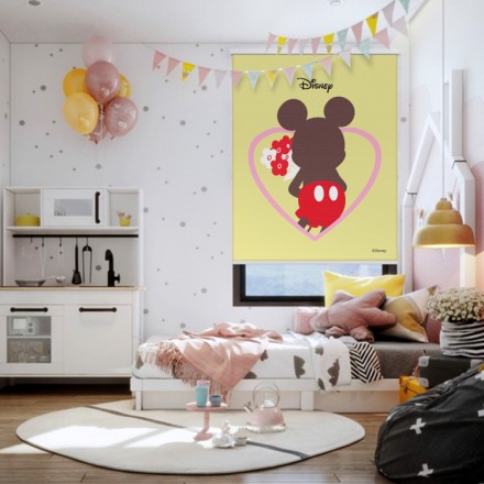 Mickey Mouse με λουλούδια Ρολοκουρτίνα - Ρόλερ Σκίασης