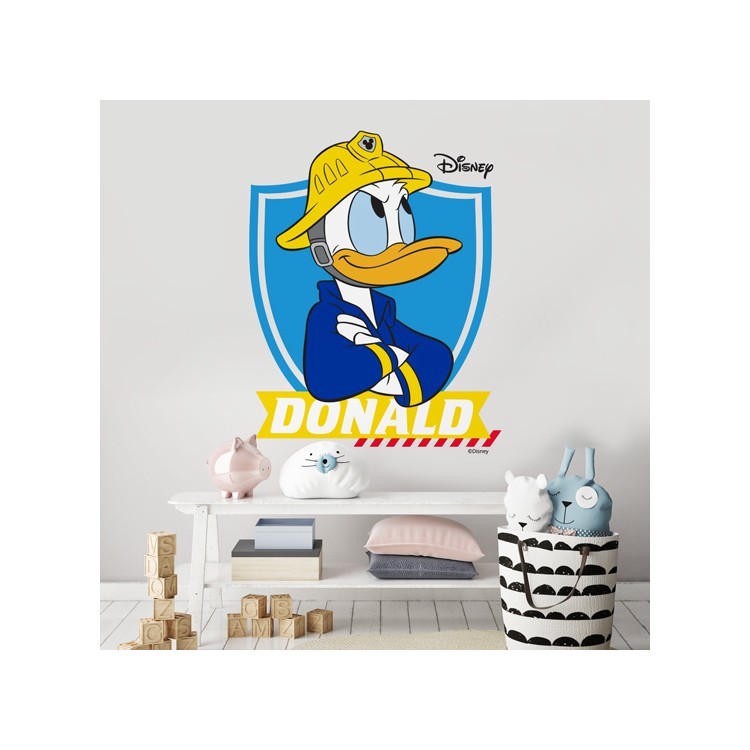 Αυτοκόλλητο Τοίχου Firefighter Donald Duck