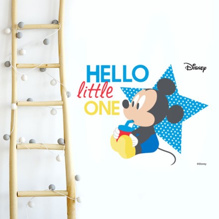 Hello Mickey Mouse Αυτοκόλλητο Τοίχου
