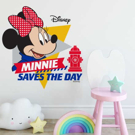 Minnie Mouse saves the day Αυτοκόλλητο Τοίχου