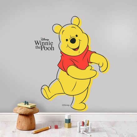 Winnie the Pooh χορεύει χαρούμενα Αυτοκόλλητο Τοίχου