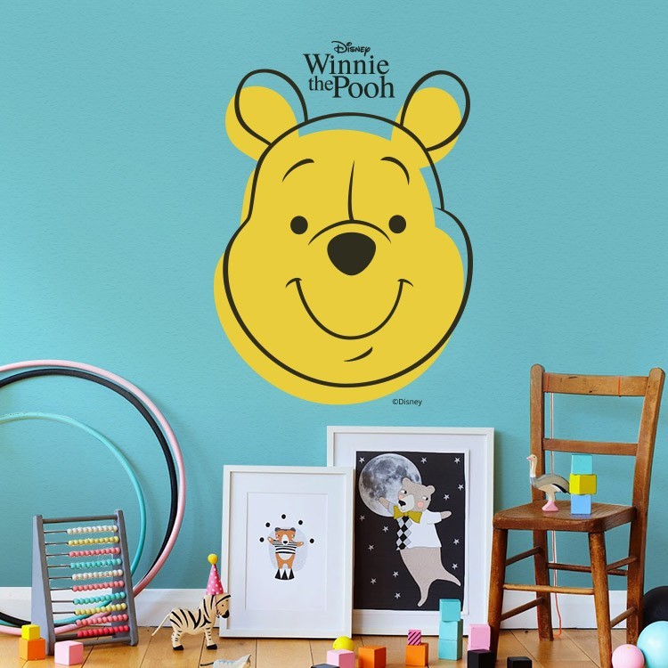 Αυτοκόλλητο Τοίχου Face of Winnie the Pooh