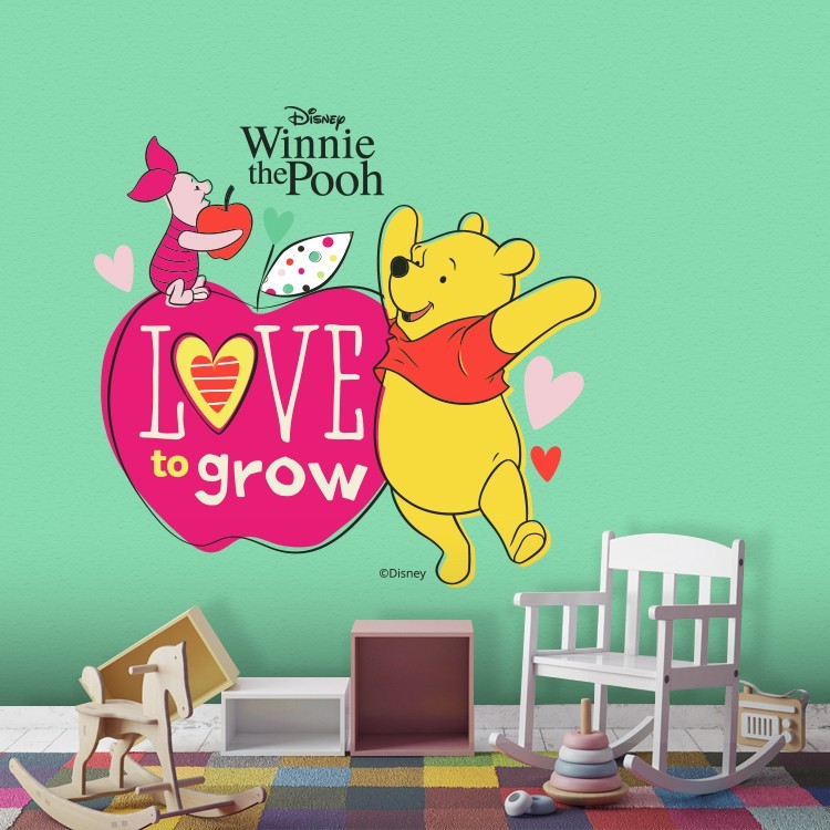 Αυτοκόλλητο Τοίχου Love to grow, Winnie the Pooh