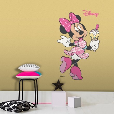 Minnie Mouse τρώει παγωτό Αυτοκόλλητο Τοίχου