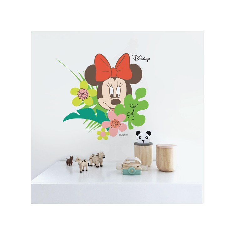 Αυτοκόλλητο Τοίχου Minnie Mouse,Flowers!