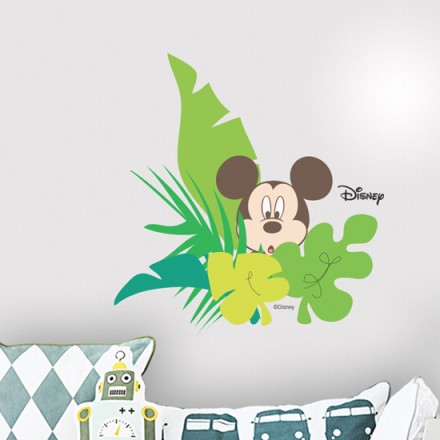 Mickey Mouse πίσω από δέντρα Αυτοκόλλητο Τοίχου