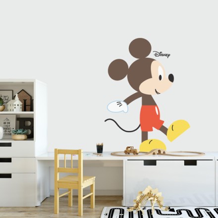 Mickey Mouse walks Αυτοκόλλητο Τοίχου
