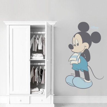 Mickey Mouse with blue clothes Αυτοκόλλητο Τοίχου