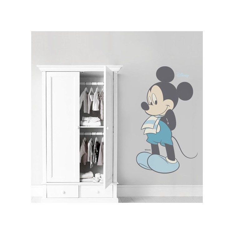Αυτοκόλλητο Τοίχου Mickey Mouse with blue clothes