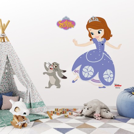 Η Sofia the FIrst χορεύει με τον φίλο της! Αυτοκόλλητο Τοίχου