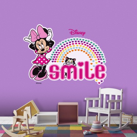 Smile , Minnie Mouse Αυτοκόλλητο Τοίχου