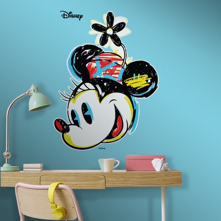 Αυτοκόλλητο Τοίχου Face of Minnie Mouse!