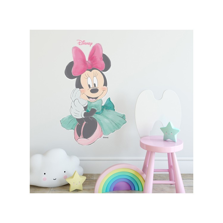 Αυτοκόλλητο Τοίχου Floral Minnie Mouse
