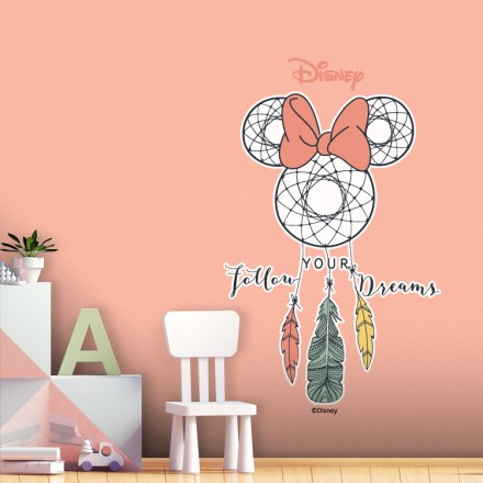 Follow your dreams, Minnie  Mouse Αυτοκόλλητο Τοίχου