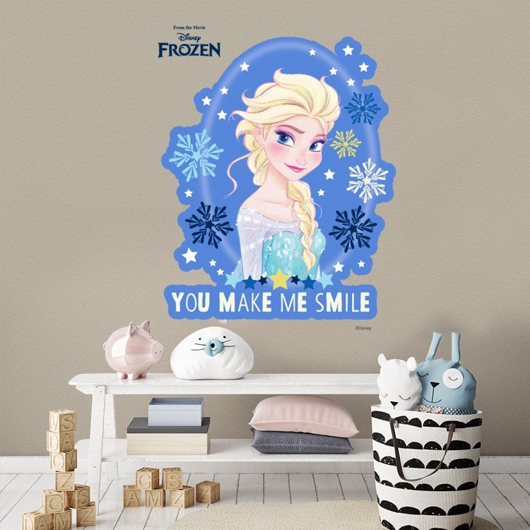 Αυτοκόλλητο Τοίχου You make me smile, Frozen!!