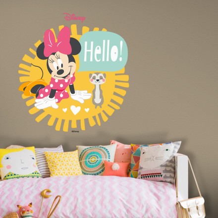 Hello Minnie Mouse Αυτοκόλλητο Τοίχου