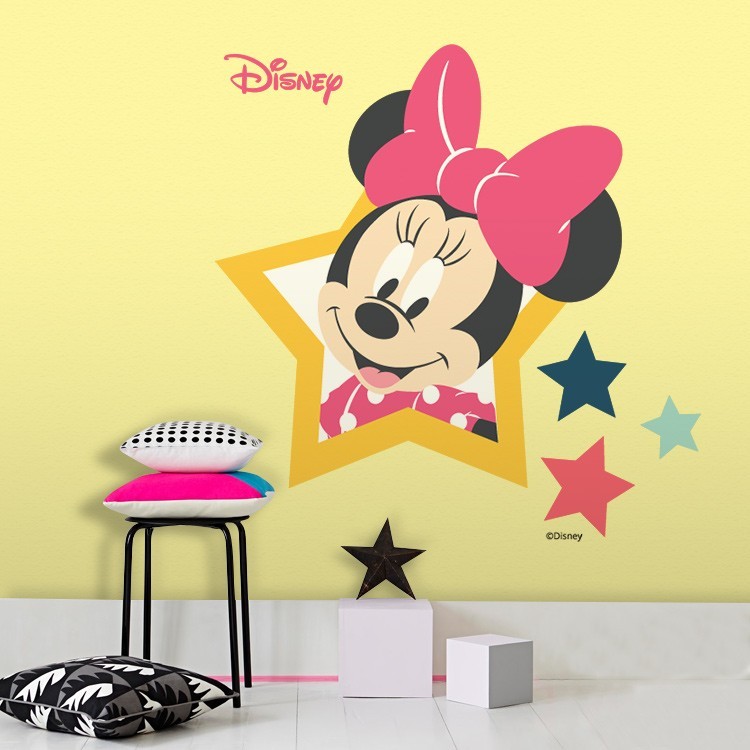 Αυτοκόλλητο Τοίχου Minnie Mouse with stars