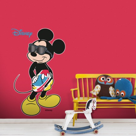 Mickey Mouse with sunglasses Αυτοκόλλητο Τοίχου