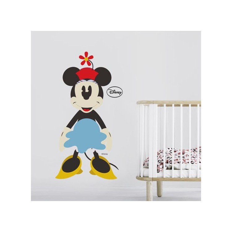 Αυτοκόλλητο Τοίχου Minnie Mouse με όμορφο φορεματάκι
