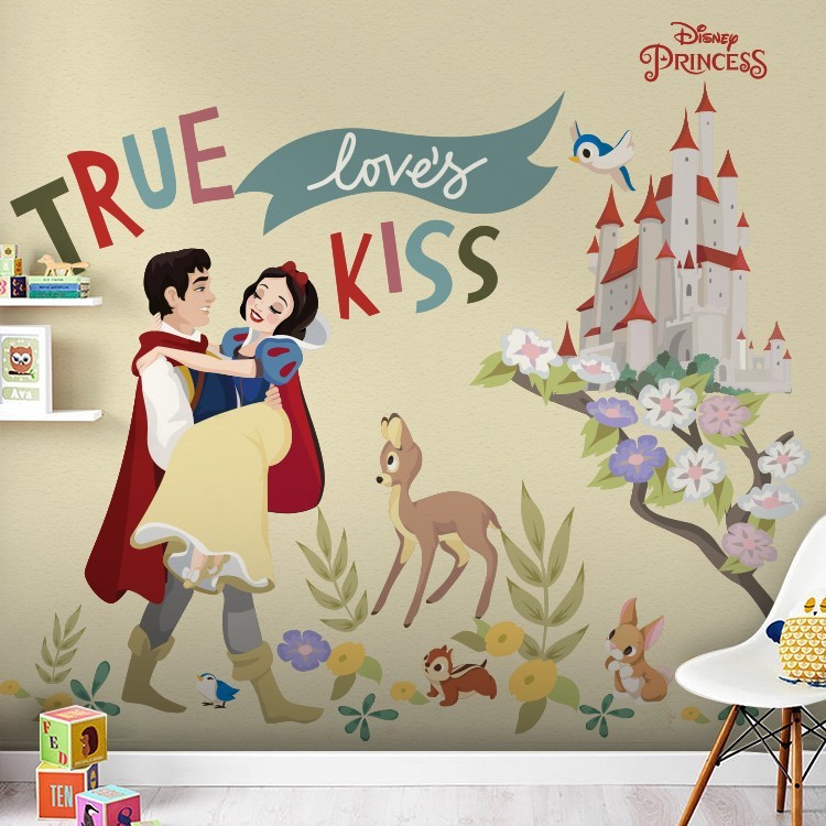 Αυτοκόλλητο Τοίχου True loves kiss, Snow White!