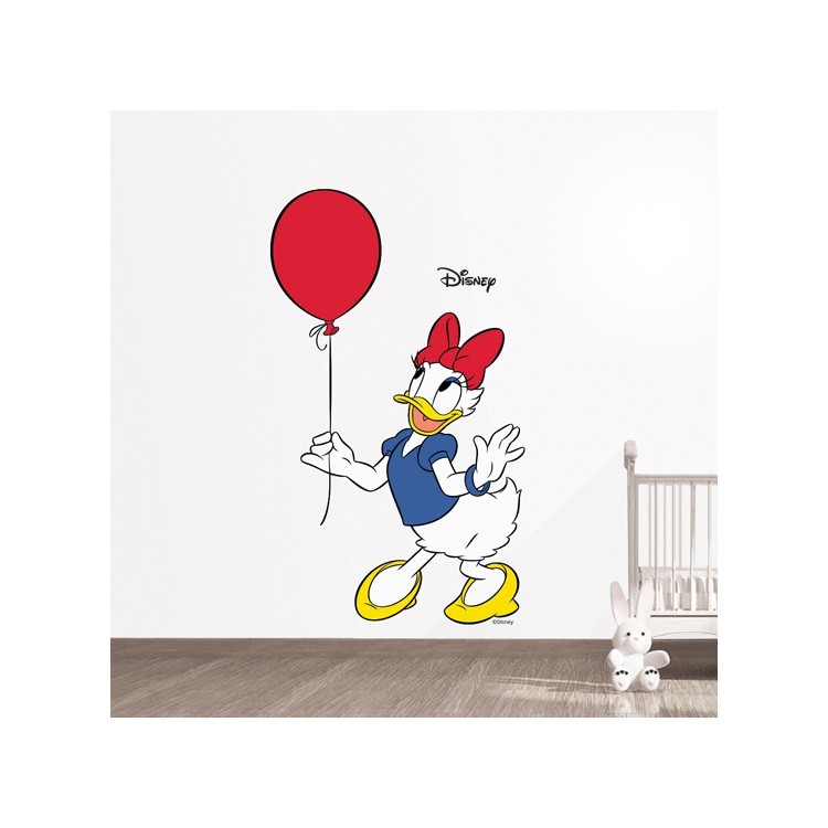 Αυτοκόλλητο Τοίχου Daisy Duck with the balloon