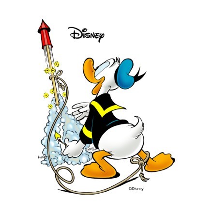 O Donald Duck με τα πυροτεχνήματα