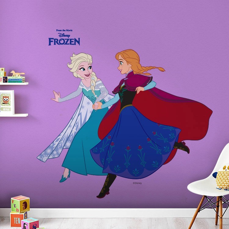 Αυτοκόλλητο Τοίχου Χαρούμενες Αδερφές, Frozen