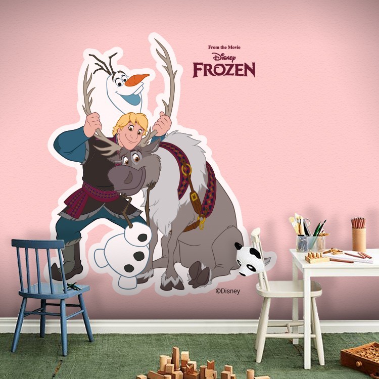 Αυτοκόλλητο Τοίχου Kristoff, Olaf,& Sven, Frozen!!