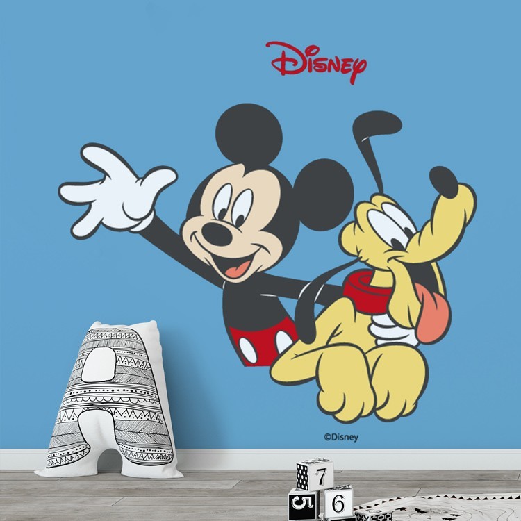 Αυτοκόλλητο Τοίχου Mickey and Pluto!