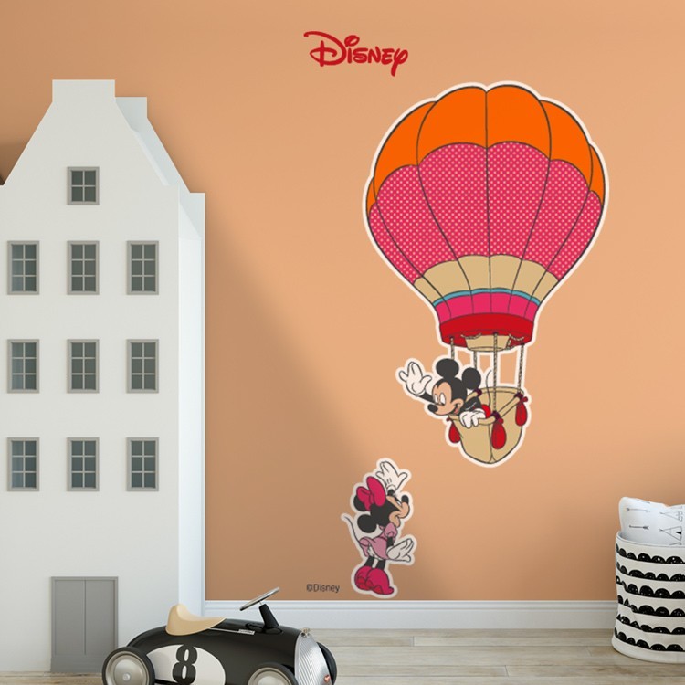 Αυτοκόλλητο Τοίχου Ο Mickey , η Μinnie και το αερόστατο