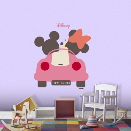 Mickey Mouse & Minnie Mouse Αυτοκόλλητο Τοίχου