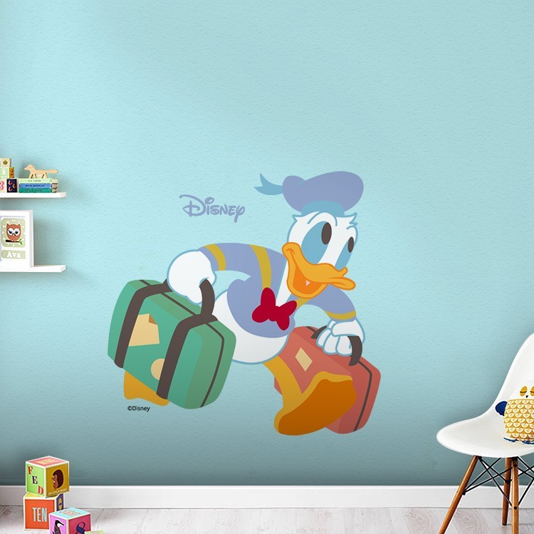 Αυτοκόλλητο Τοίχου Donald Duck πηγαίνει ταξίδι