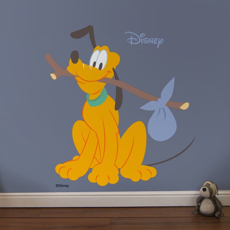 Αυτοκόλλητο Τοίχου Ο Pluto περιμένει, Μickey Mouse
