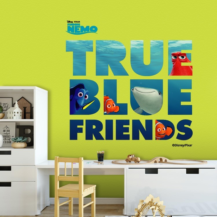 Αυτοκόλλητο Τοίχου True Blue Friends, Finding Dory