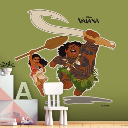 Happy Moana and Maui Αυτοκόλλητο Τοίχου