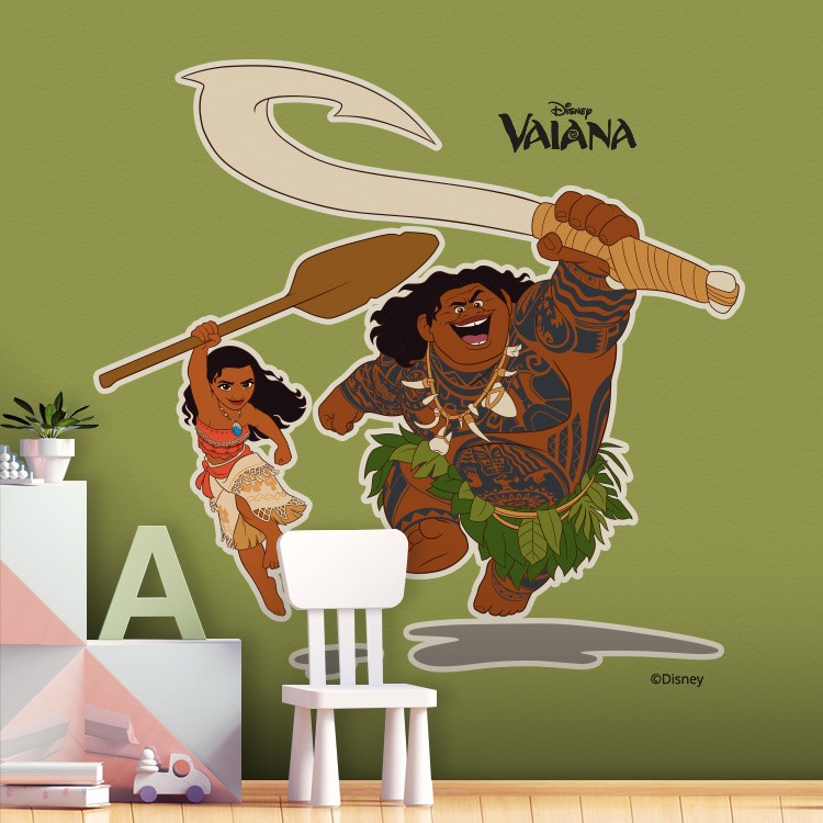 Αυτοκόλλητο Τοίχου Happy Moana and Maui