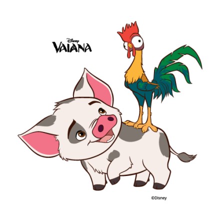 Happy Heihei and Pua, Moana